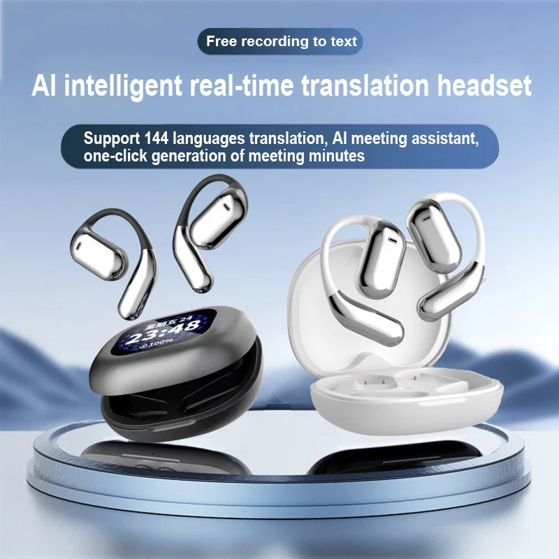 YYK-Q16 Pro AI Wireless Sport Earbuds In-Ear Full Color Touch Screen Headset with LED Battery Indicator Real-Time Translation