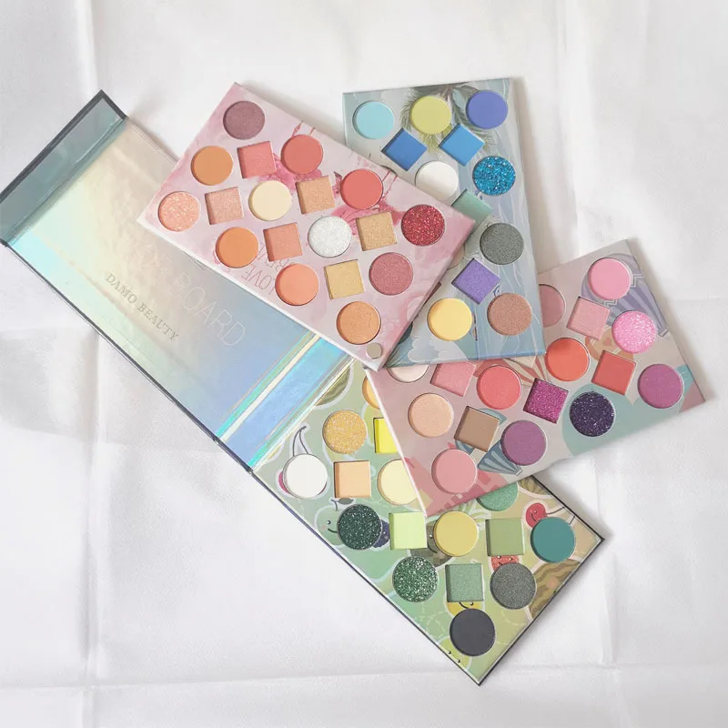 
 OEM Лидер продаж косметика оптом 72 цвета 4 страницы мерцающий и сияющий макияж тени для век Палитра частная торговая марка тени для век  
