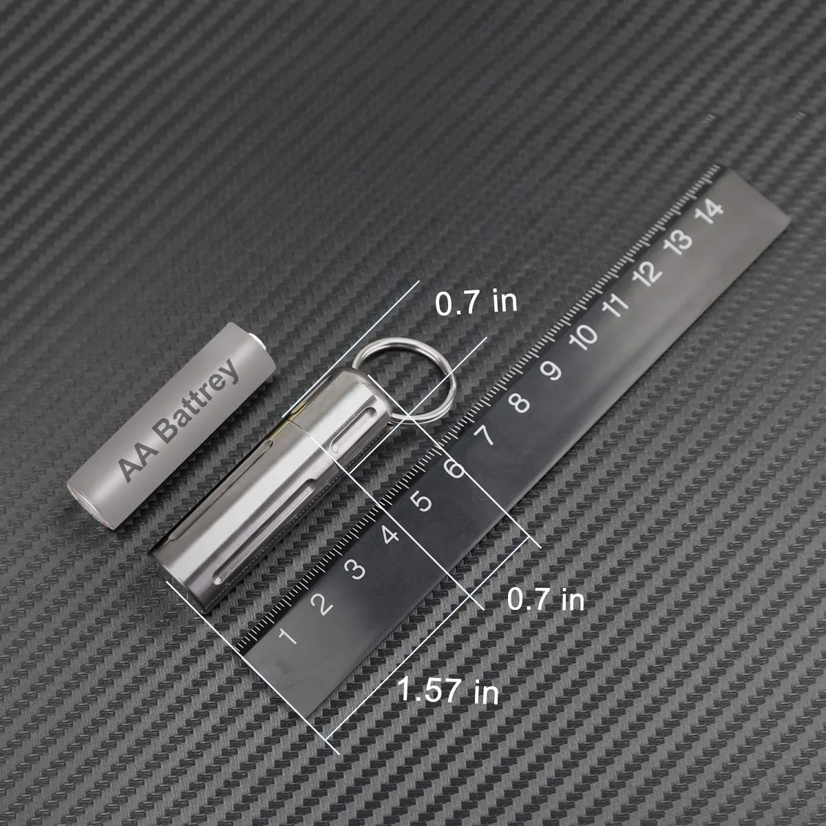  VANSU Titanium Waterproof Keychain Pill Holder