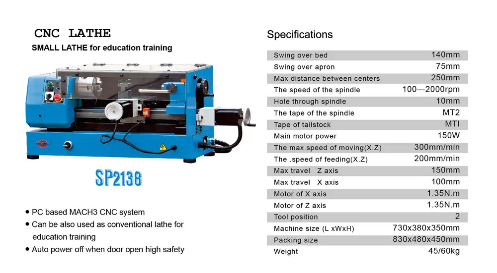 シンページ Sieg PC1 PX1 SP2138 Mini CNC Lathe - Precision & Versatility