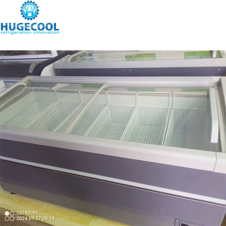 Commercial Supermarket Open Display Refrigerator showcase Chest Freezer for Ice Cream