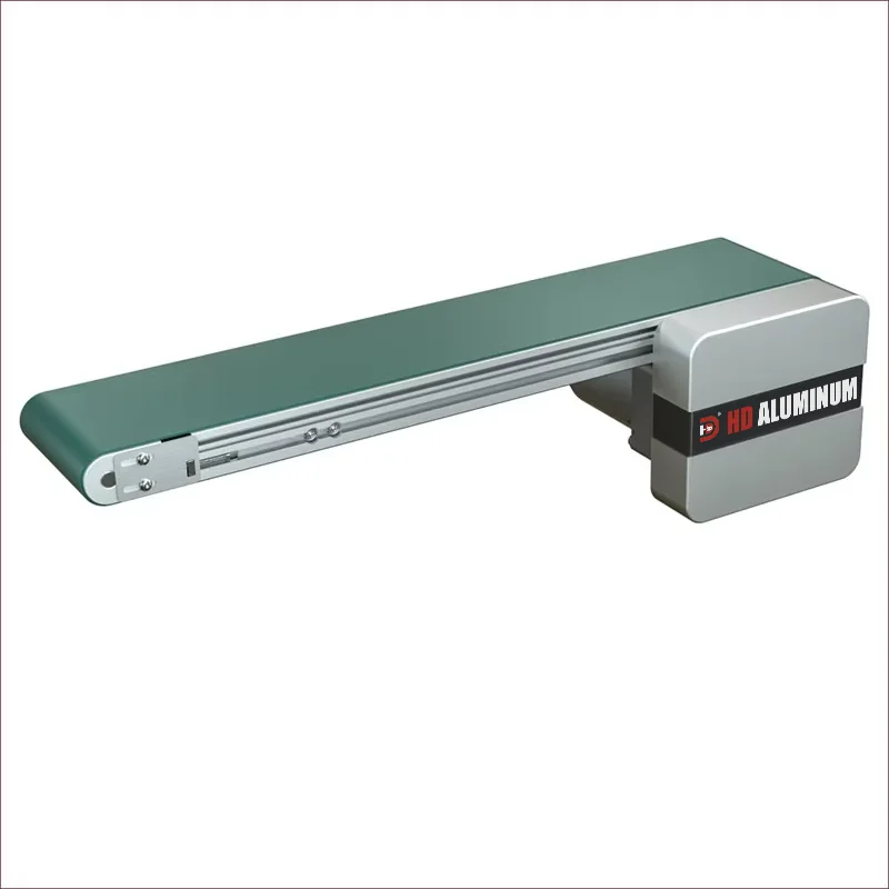 PVC Full Belt Electric Control Speed Adjustable Small Conveyor Accurate Positioning for Heat Sink Custom Cutting Processing