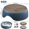Cat bed and scratching post, blue