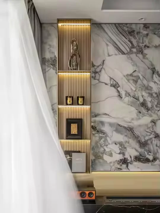 Modern Stainless Steel Niche Toilet Storage Rack Embedded Partition Bathroom Partition Corner Moted Finished Bathroom Shelves
