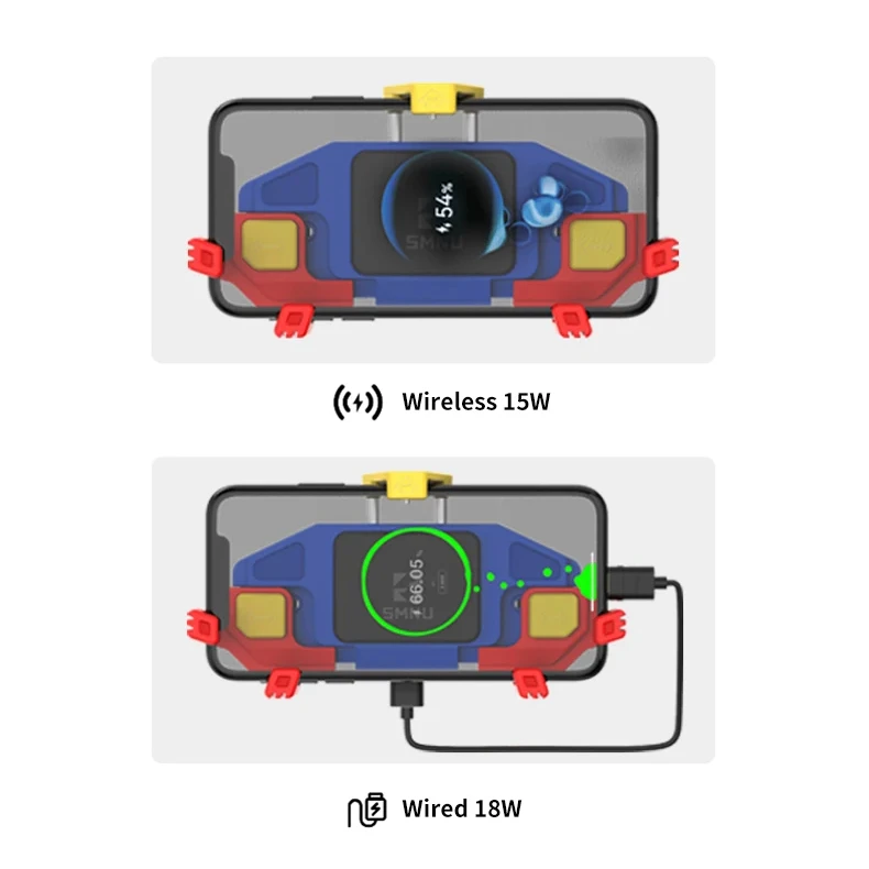 Універсальний тримач SMNU «все в одному» для велосипедів із захистом від крадіжок, точними деталями з обробки методом CNC, провідною й бездротовою зарядкою та водонепроникністю для мотоциклів