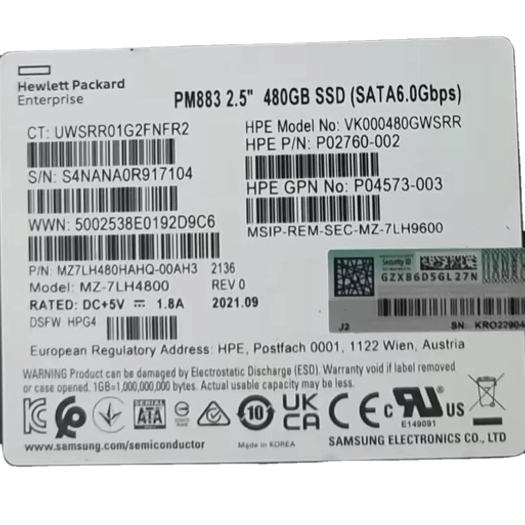 P18482-001[hpe 480gb Sata 6g読み取り集中型sffscマルチベンダーssd P18422-b21] - Buy  P18482-001,P18422-b21,Hpe 480gb Product on Alibaba.com