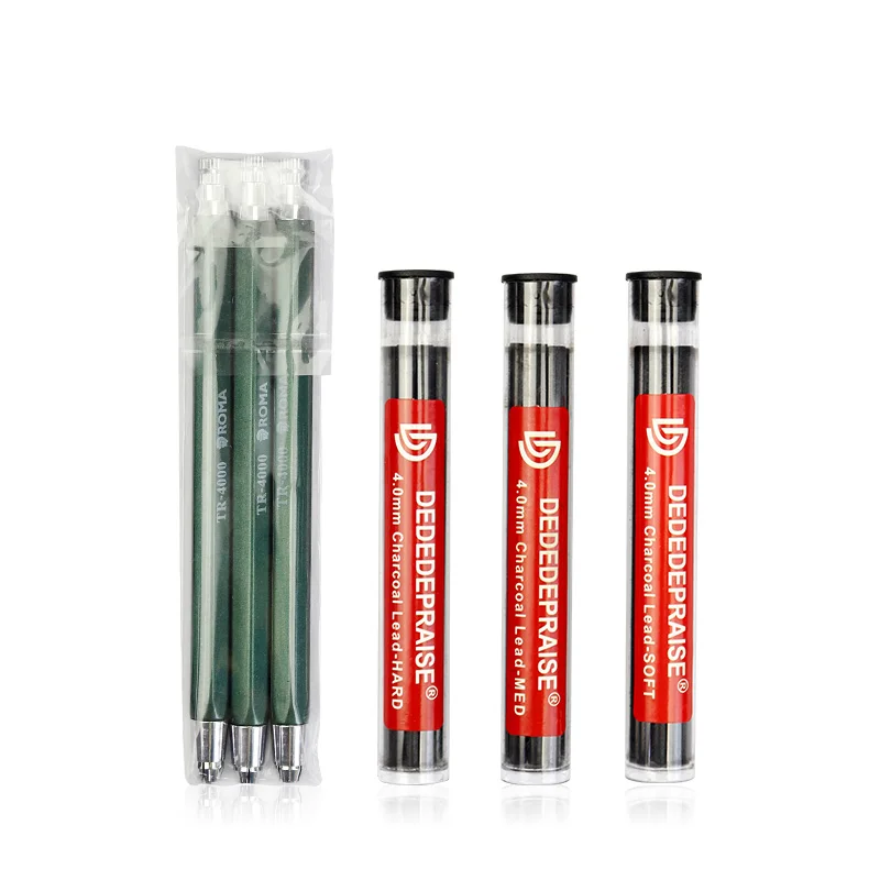 ROMA TR4000 4mm Green Colour  Refillable Mechanical Charcoal Clutch Pencil Automatic Pencil