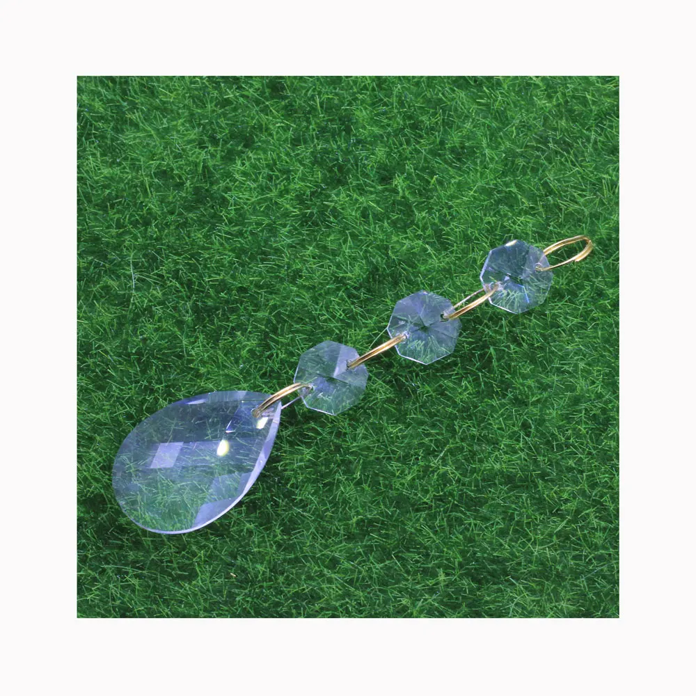 Прозрачная люстра, стеклянная лампа, призмы, подвесные капли, Подвески 38 мм, подвесные капли, аксессуары для освещения, домашний декор