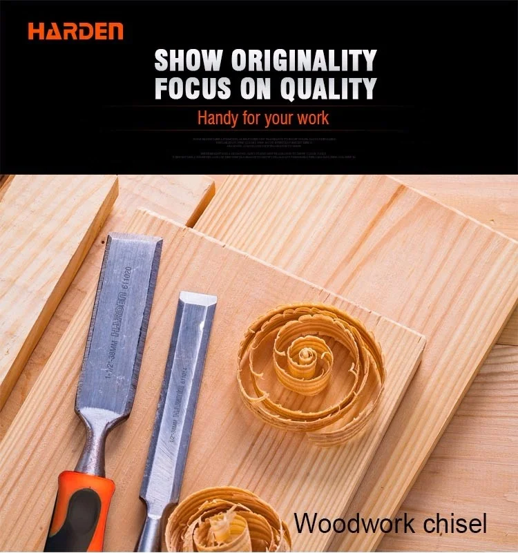 Custom Professional High Quality Handle Tool CR-V Carpenter Double Color Wood Carving Chisel Set