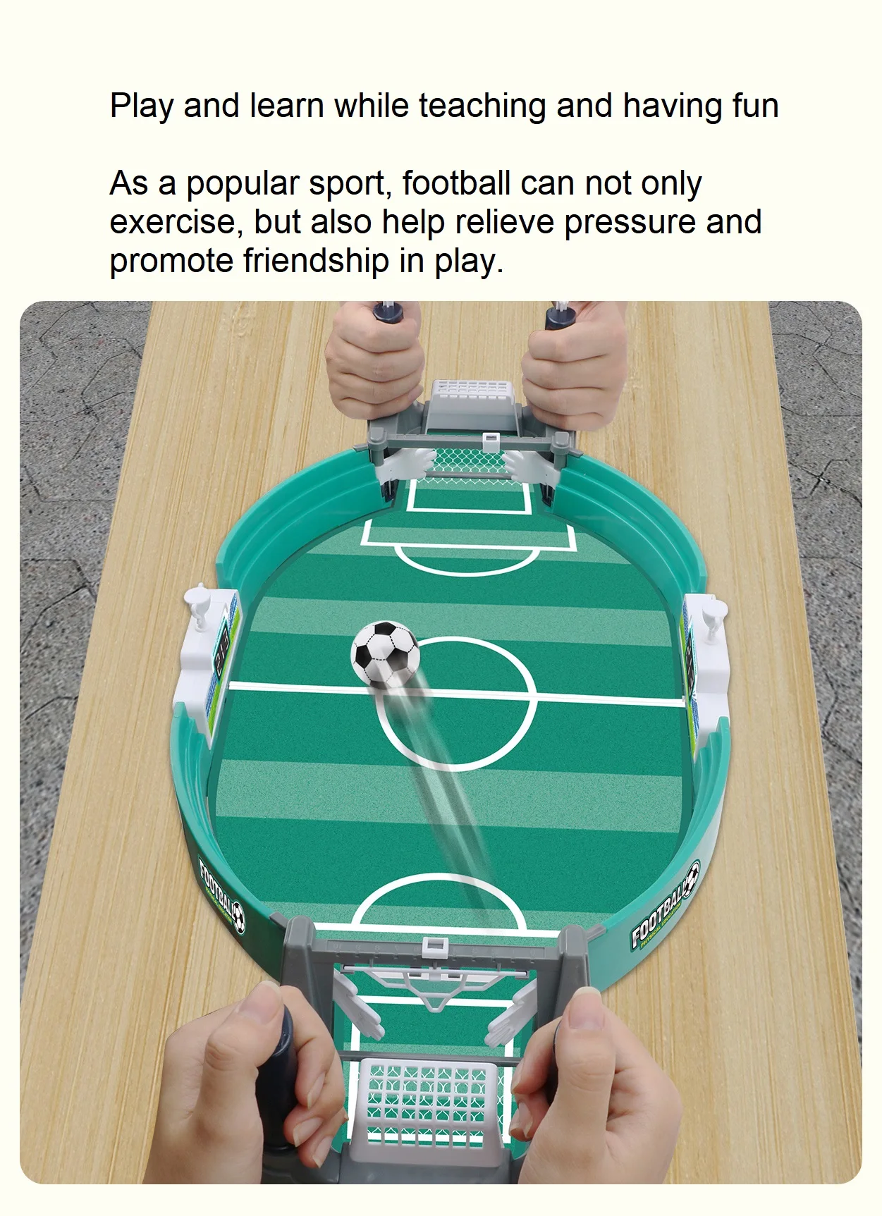 Mini Tabletop Desktop Football Toys Sports Interactive Toys for Parent-Child Puzzle Double Football Match Game Two Player Soccer