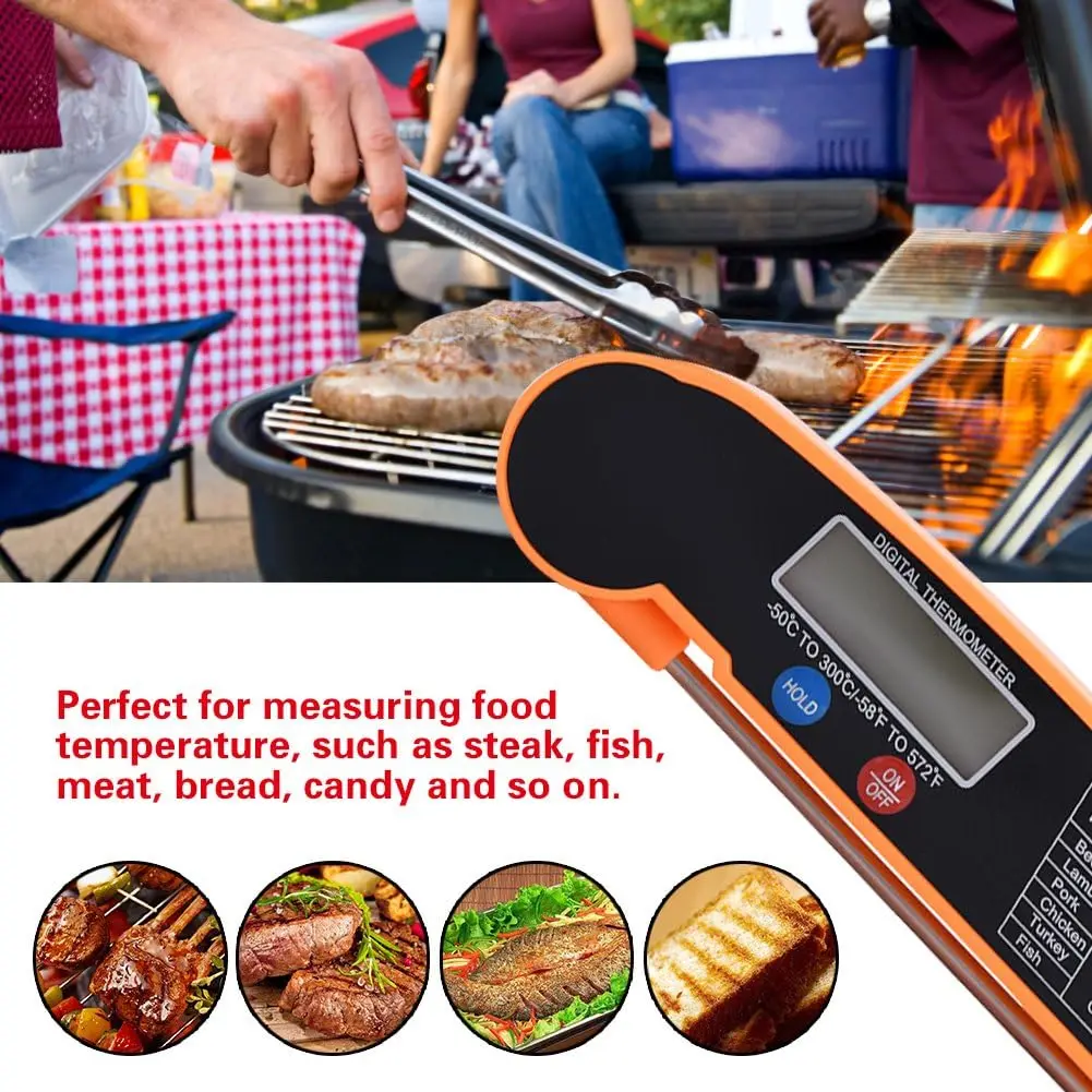 Ultra-thin folding barbecue thermometer kitchen food barbecue food meat thermometer oven thermometer