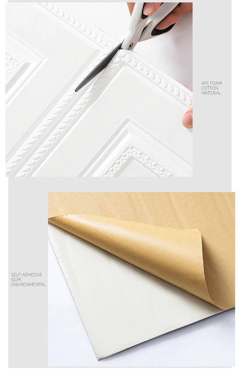 Modern Adhesive Wall Panels Living Room Interior Decoration Diy Pe 3d