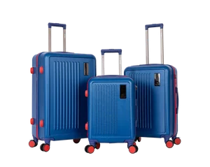 CONTRASTING COLOR FASHIONAL STYLE ABS LUGGAGE SET HOT SALE OEM ODM DESIGN WITH BIG BRAND