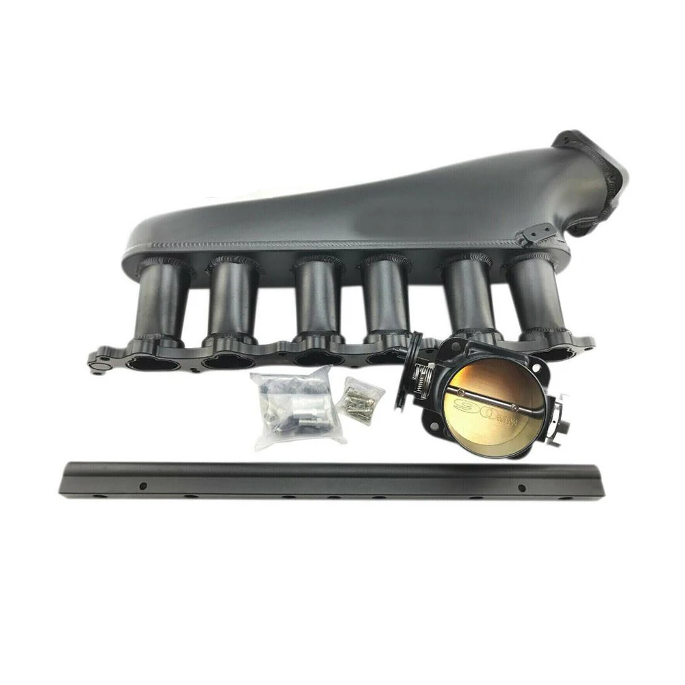 Custom All Popular Sizes Engine 6061 Aluminium Intake Manifold 90mm with Fuel Rail and Throttle Body for Toyota
