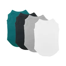 Chol&Vivi Dog Clothes 4pcs Classic T-Shirt Vest Extra Small Extra Large Soft Thin Cotton Winter Apparel for Puppy Large Plus