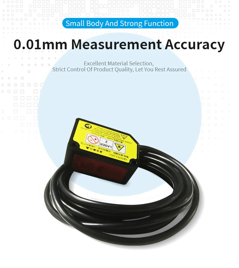 China Leraun High Precision 40mm Cmos Laser Displacement Sensor