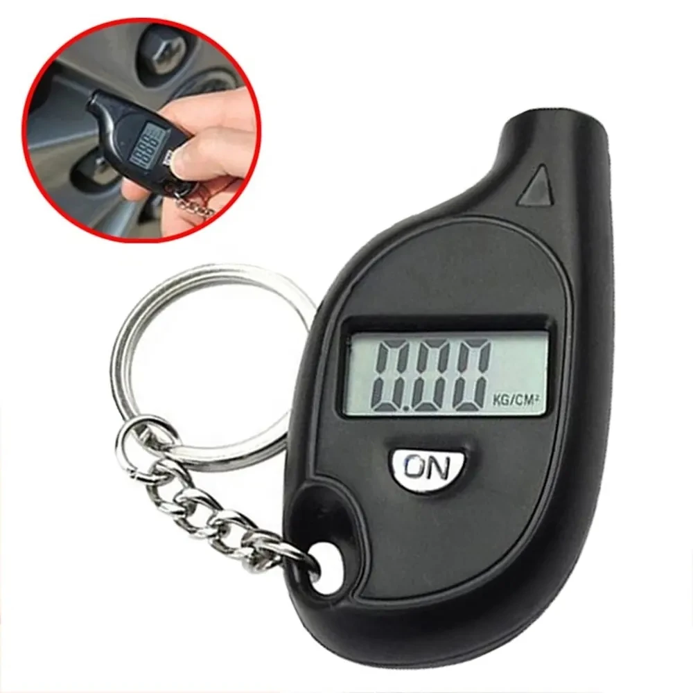 Mini Key Chain Portable Digital LCD PSI Tire Pressure Tester Wheel Air Pressure Gauge