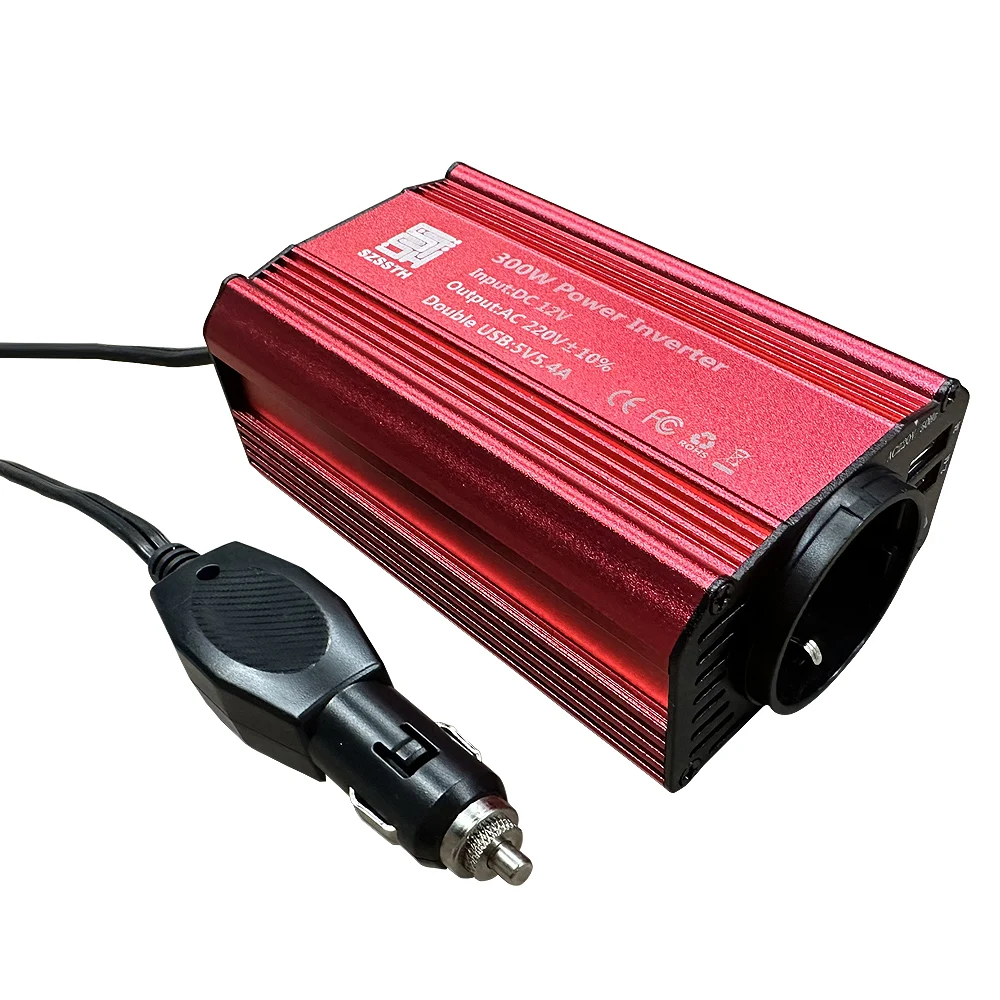 300W 500W 1000W Cigarette Lighter Car Plug Power Inverter Converter 12V  220V Modified Sine Wave Car Inverter With Quick Charger