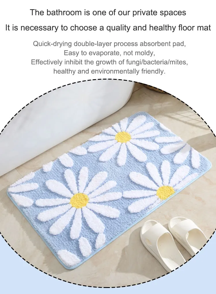 Bathroom Mat Supplier Custom anti-slip Bathmat Floor Mats and Carpets super absorbent microfiber sink bath mats rugs wholesalers details