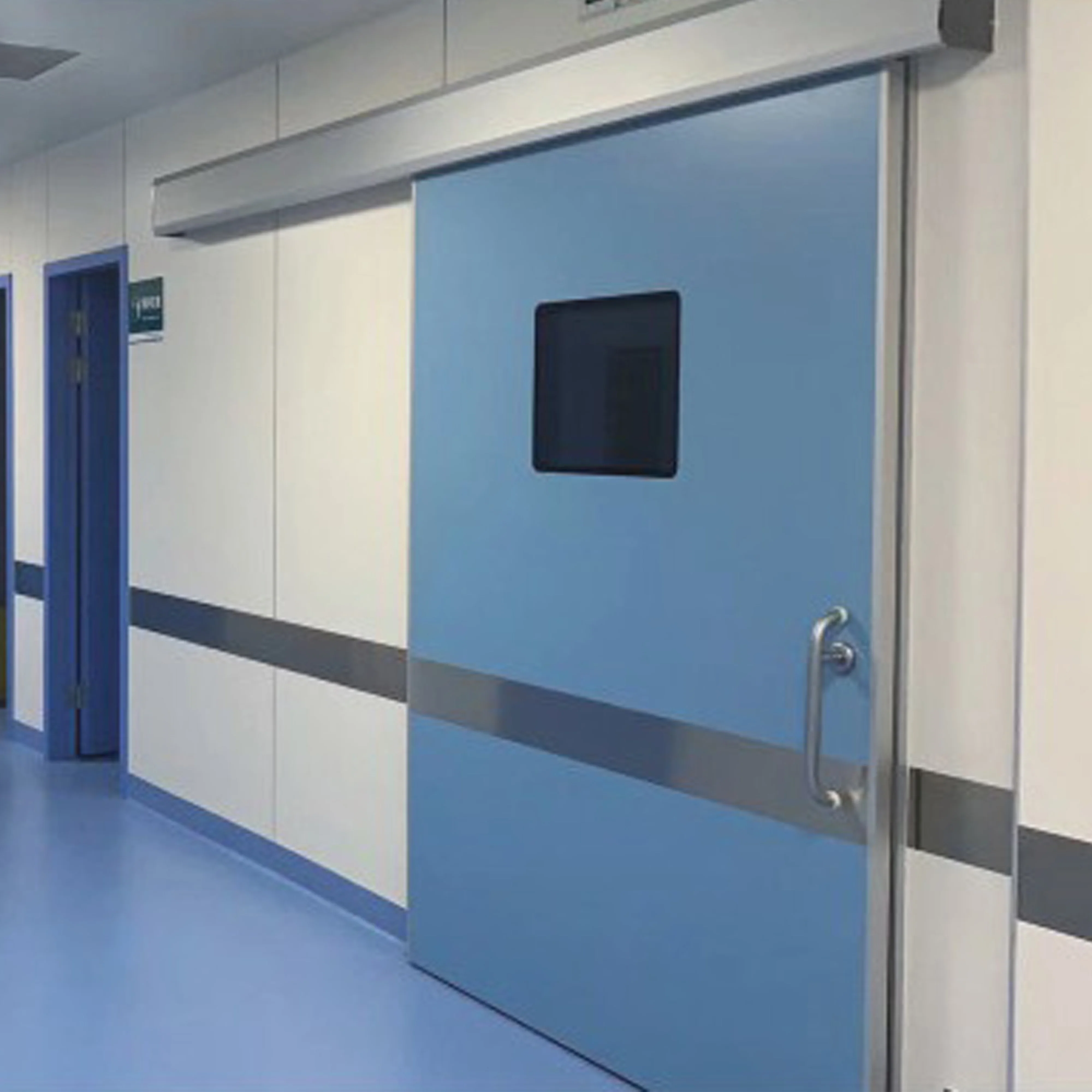 product ce clean room door standard medical automatic hermetic sliding fireproof clean room door-18
