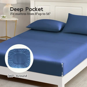 Oeko-Tex Certified 100% Customized Colors Bamboo Bedding Bed Sheet Flat Sheet Set