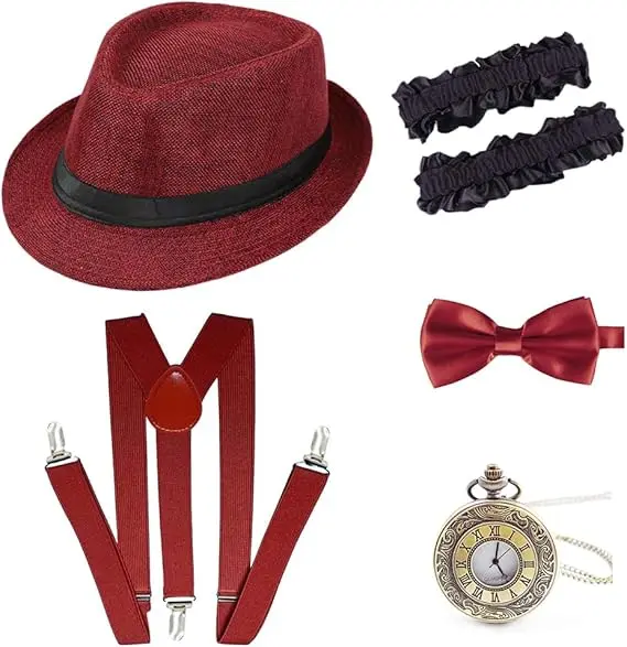 1920s Accessories for Men - Gatsby Gangster Costume Set
