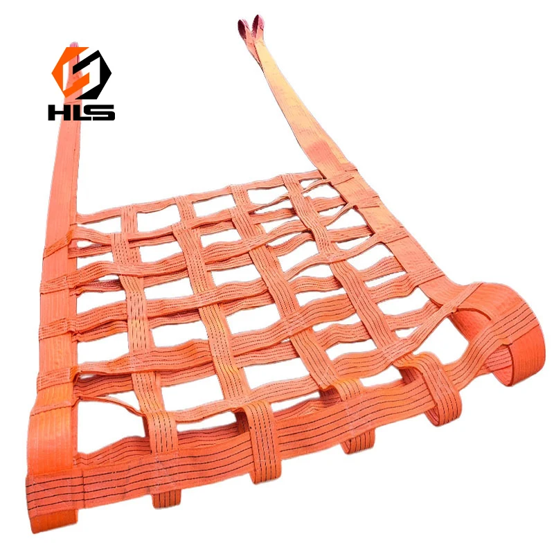 Crane Loading Cargo Lifting Nets 100% Polyester Safety Nets