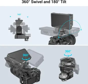 SmallRig Adjustable Camera Monitor Mount for ARRI-Style (Upgrade), 360 Degree Swivel and 180 Degree Tilt Monitor Holder detail image