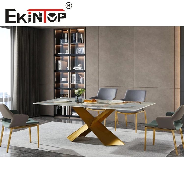 Роскошный итальянский обеденный стол Ekintop, сланцевый обеденный стол на 4 места
