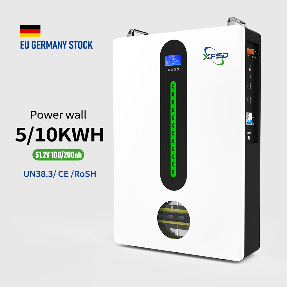 6000 Cycle Power Wall Mount Battery 5kwh 10kwh Bms Solar Energy Storage Lithium Ion Batteries 100ah 200ah 48v Lifepo4 Battery