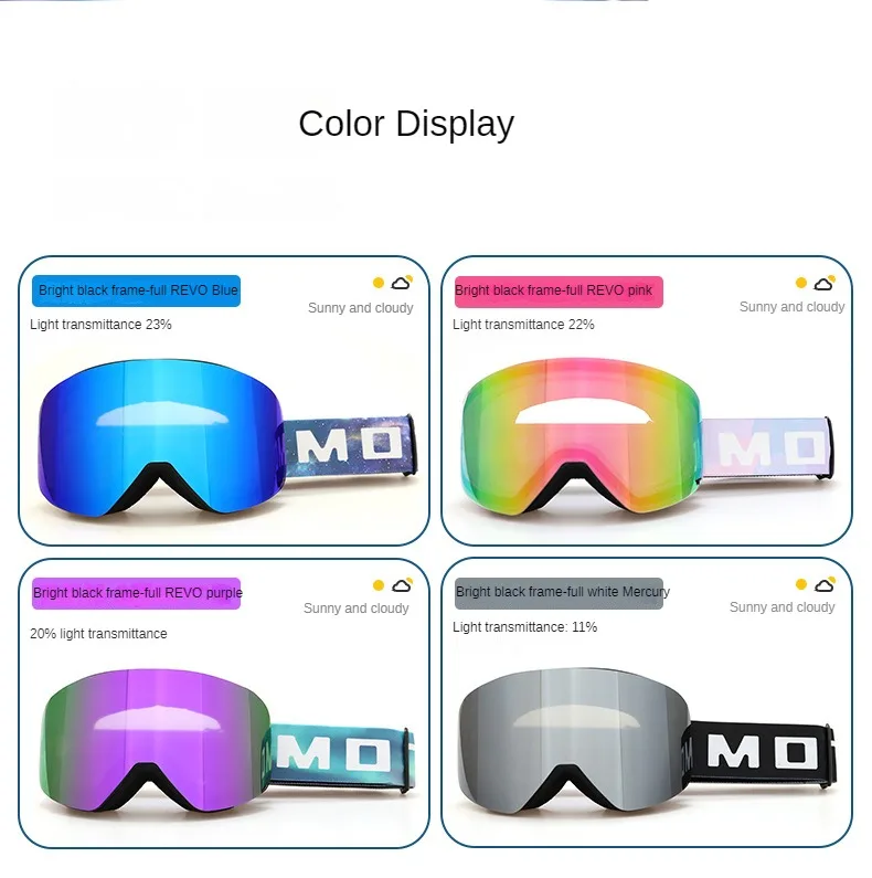 Oem Odm Changeable Lens Double Layer Anti Fog Snow Ski