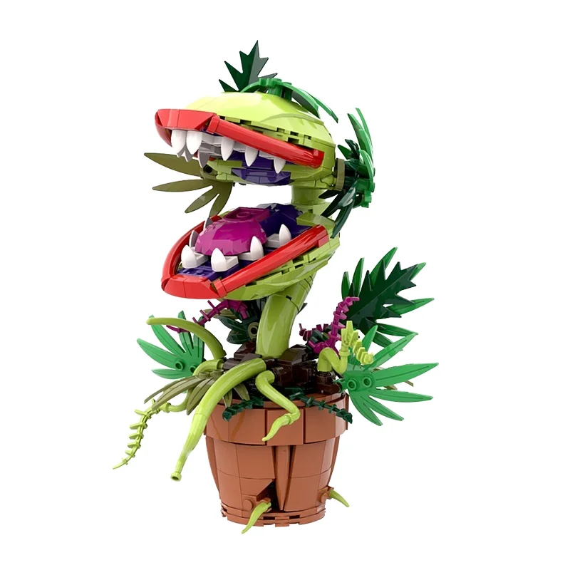 CM3004 Corpse flower Plant Model Super bros Cannibal Flower Building Blocks Set Block Juguetes Compatible DIY Plant Assembly