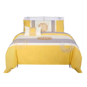 Zhejiang Factory Wholesale Microfiber Embroidery Hotel Duvet Cover Flat