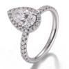 10K solid gold lab diamond ring