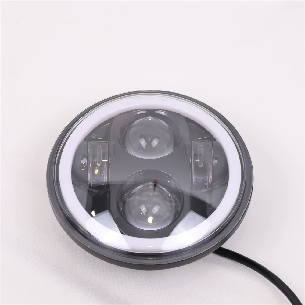 TIYPEOR Hot Wholesale 5.75Inch Universal Round LED Super Bright Headlight High/Low Beam DRL for Motorcycle for Harley 883 X48 details