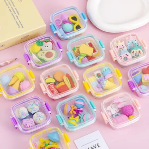 Cute Lunch Box Dessert Makeup Eraser Set