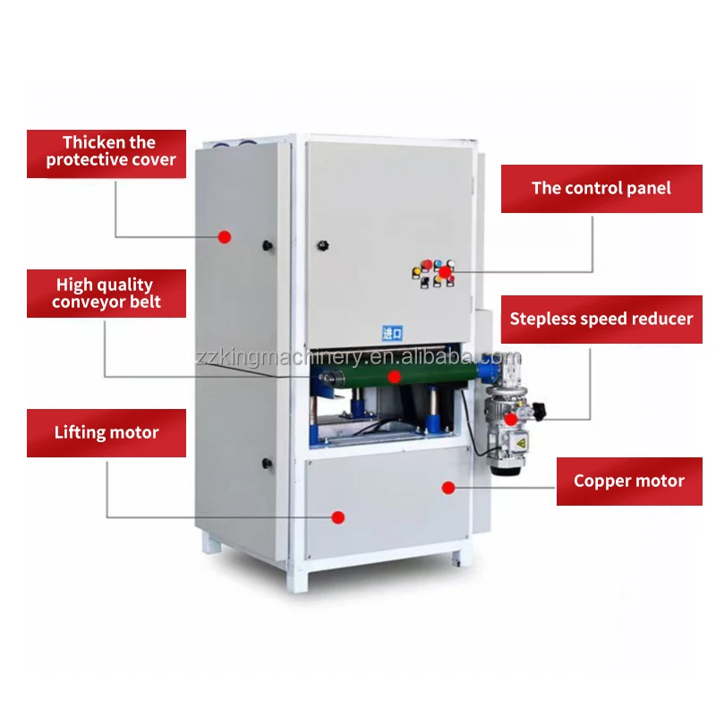 Wood Planer Drum Sander Floor Sanding Machine / Wood Plate Belt Sander