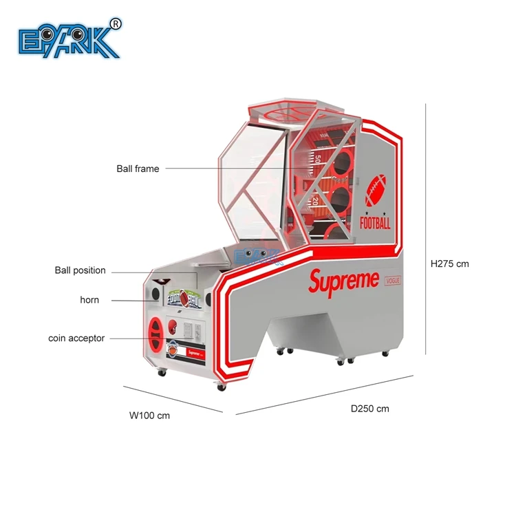Cheap Coin-Operated Arcade Simulator for Shooting Rugby Ball & Football Lottery Redemption Sport Game Machine 1 Year Warranty