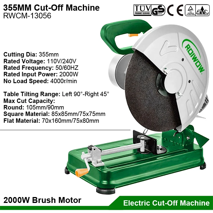 Sale 355MM 14" Electric Power Cut Off Saw Metal Cutting Machinery Small Cutoff Saws Tools Electric Metal Cut Off Machines 2000W