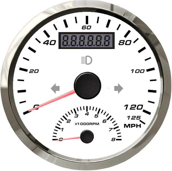 GPS Blind Area Odometer Compensation Motorcycle GPS Speedometer Dual Pointer for Speed and Tacho