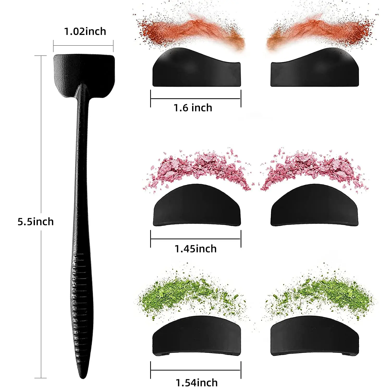 Hot Seller on Amazon Special Beauty Accessories Reusable Silicone 6 in 1 Eyeshadow Stamp Crease Line Kit