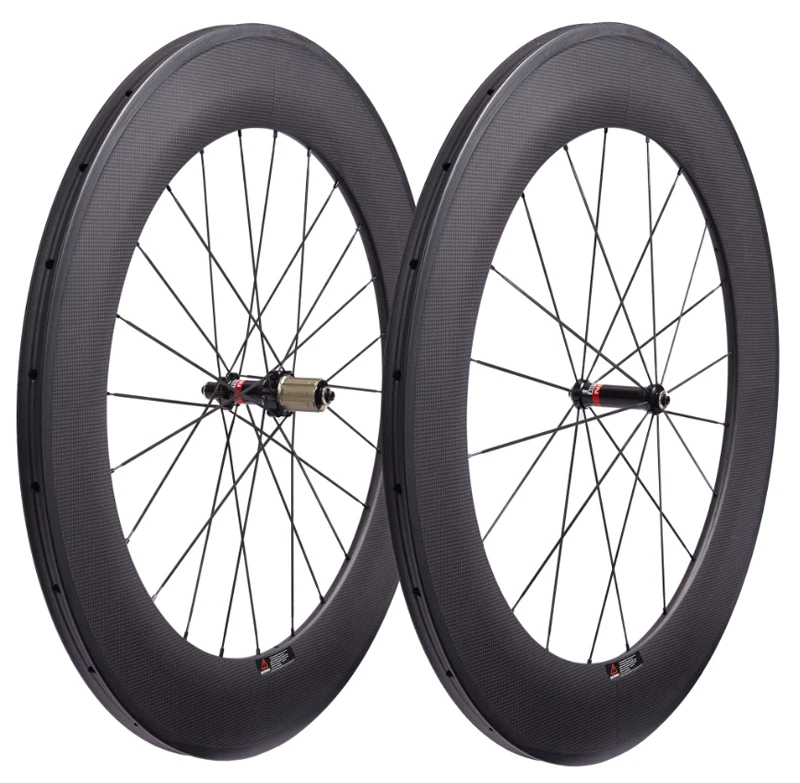 700C 38/50/60/88mm Carbon Wheels 23mm Clincher/Tubular Carbon Bicycle Wheelset