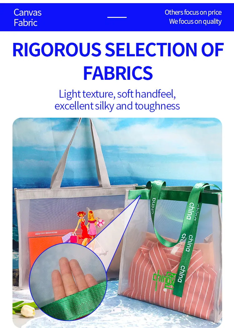 Black Color Large Reusable Shopping Large Grocery Beach Summer Nylon ...