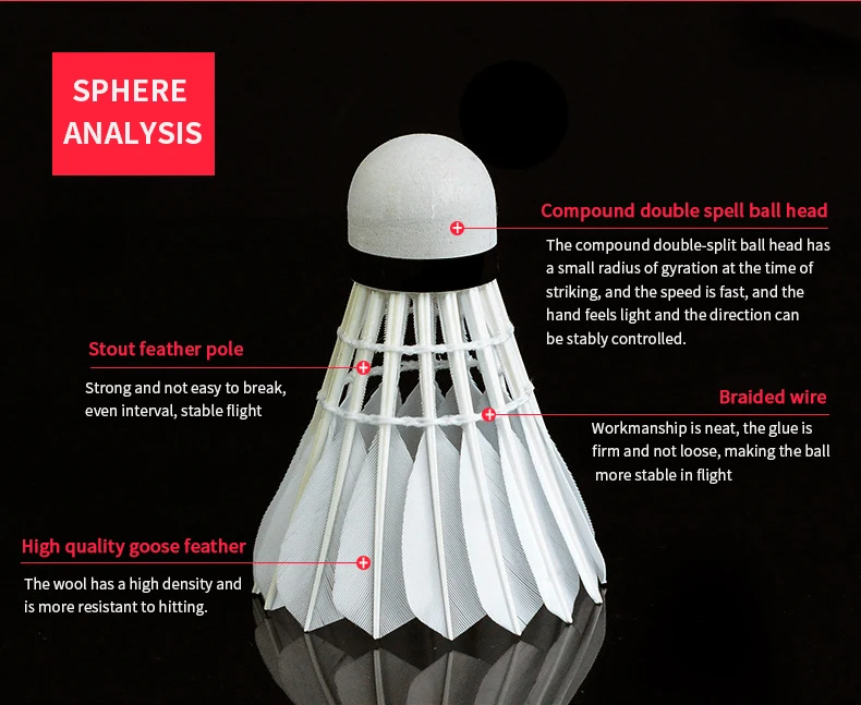 Badminton Shuttlecock Oem/badminton Shuttlecock/soft White Goose