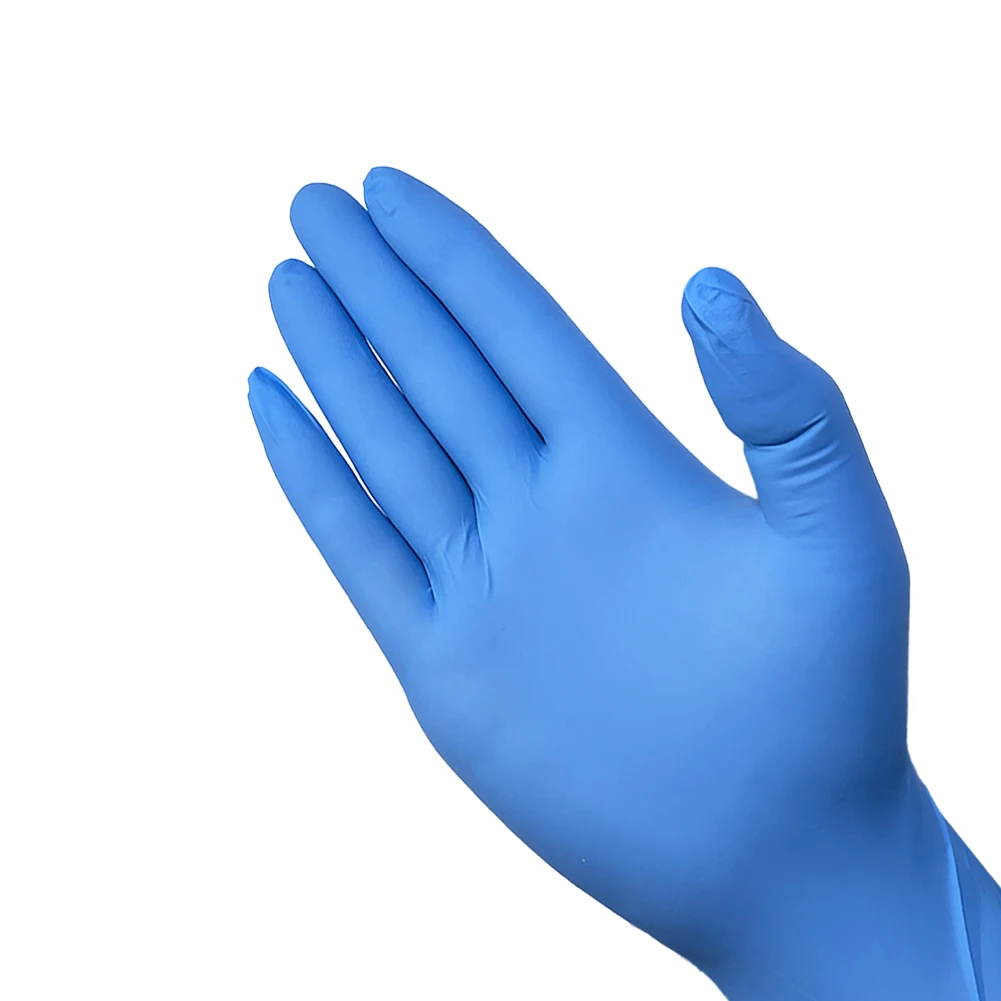 Factory Direct High Quality Disposable Medical Industrial Food Grade Touch Screen Blue White Safety Nitrile Gloves Powder Free