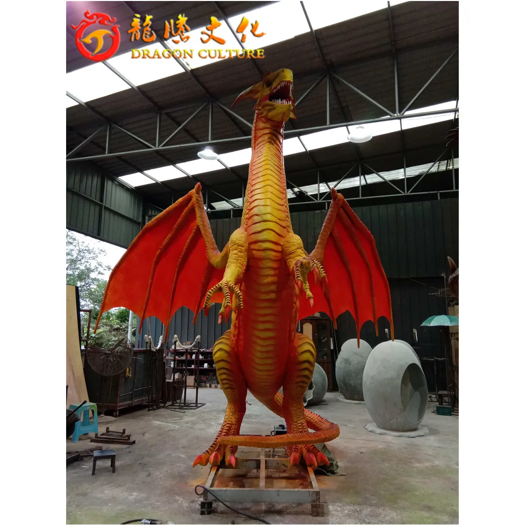 핫 세일 최신 인공 수제 시뮬레이션 서양식 드래곤 애니메트로닉 드래곤 모델 전시용