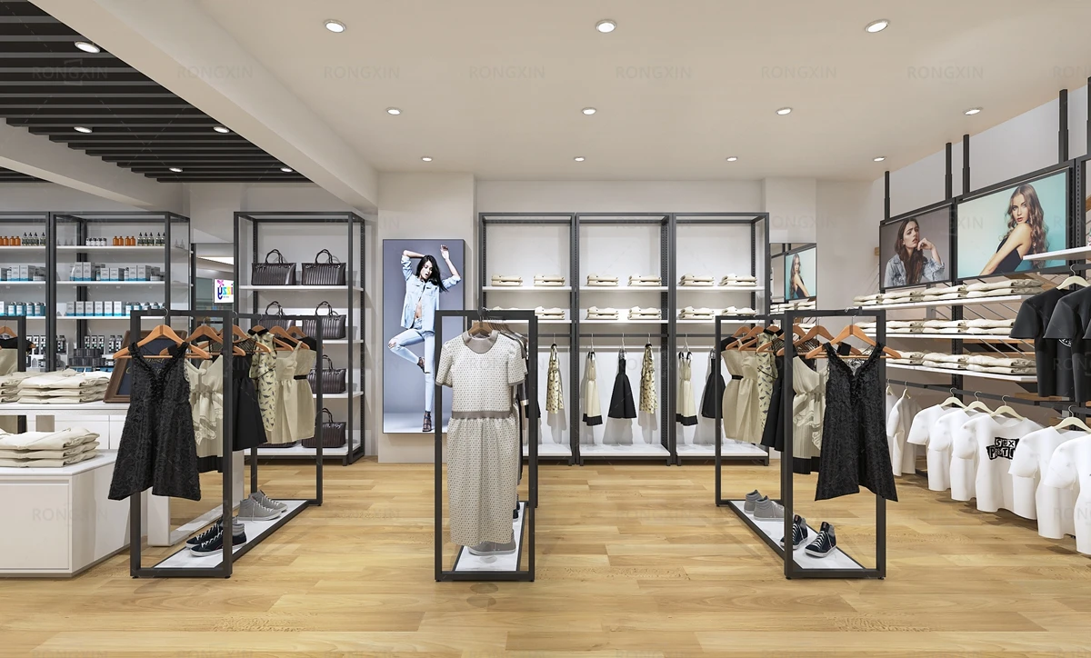 Présentoir de magasin de vêtements pour femmes, présentoir de - Main Image