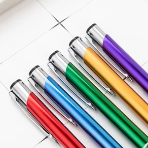 Wholesale Multi-Color Aluminum Touchscreen Jump Pen with Retractable Rod Metal Touch Ballpoint Logo Printing Sports Body Type