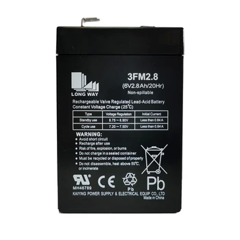 Hot Selling Environmentally Friendly 6V 2.8Ah UPS Lead Acid Batteries Solar Gel Battery