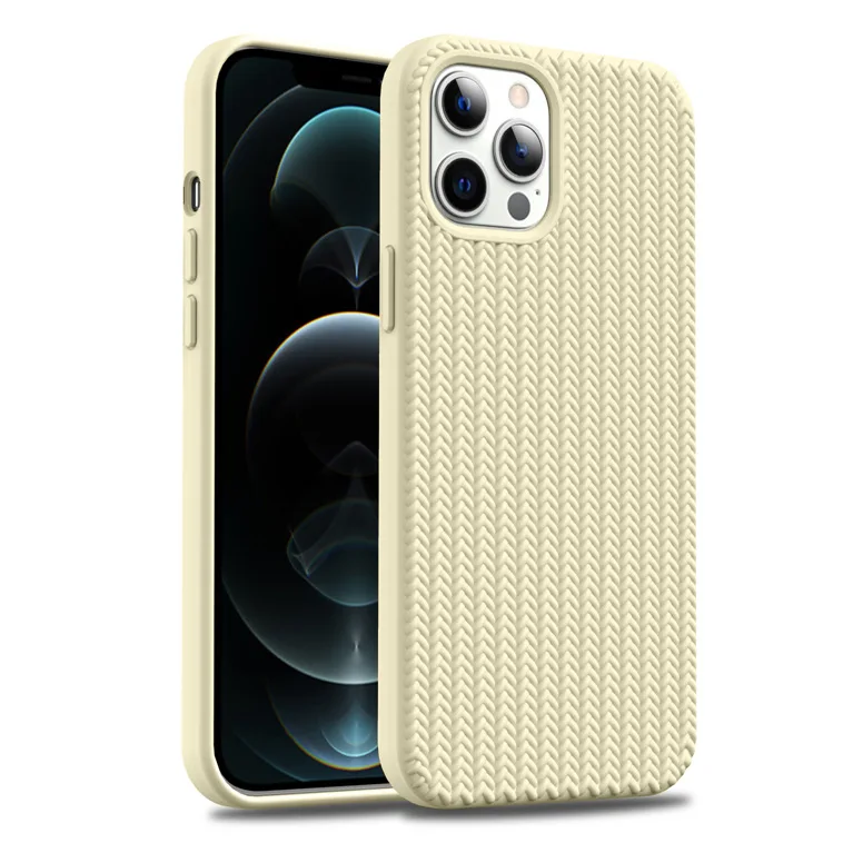 Laudtec LX218 Solid color phone case with Three dimensional woven Fried Dough Twists shock proof For Iphone 16 15 14 13 PROMAX